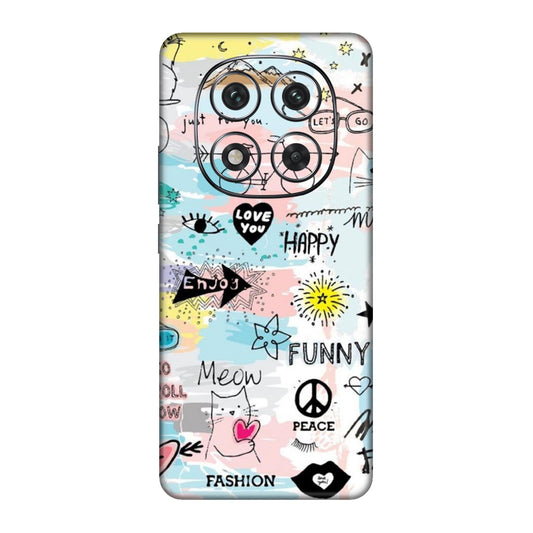 Cat Doodles Pastel Mobile Skin For Redmi Note 14 Pro 5g