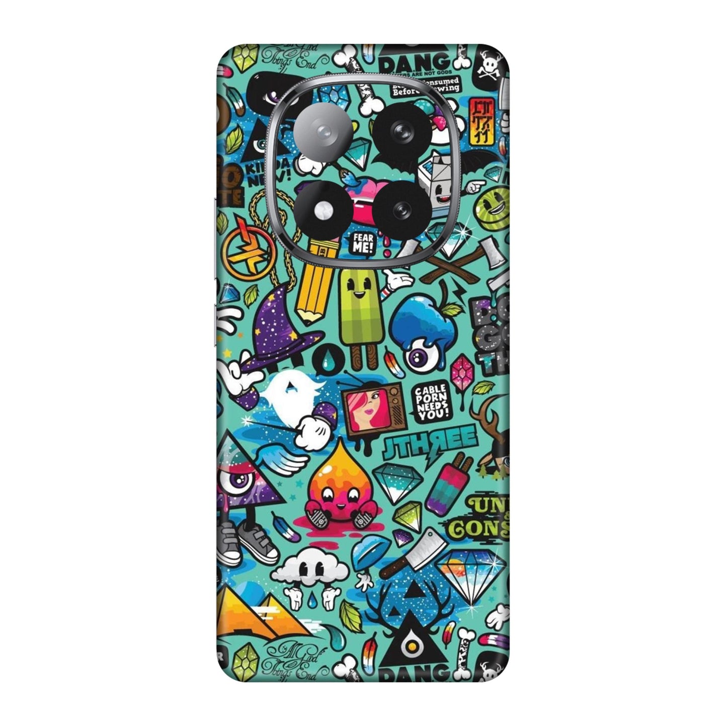 Graffiti Chaos Sticker Bomb Mobile Skin For Redmi Note 14 Pro Plus 5g