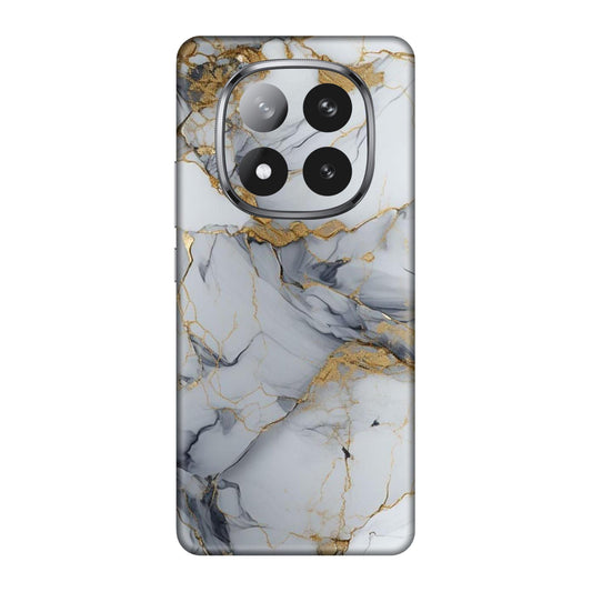 White Gold Luxury Marble Mobile Skin For Redmi Note 14 Pro Plus 5g