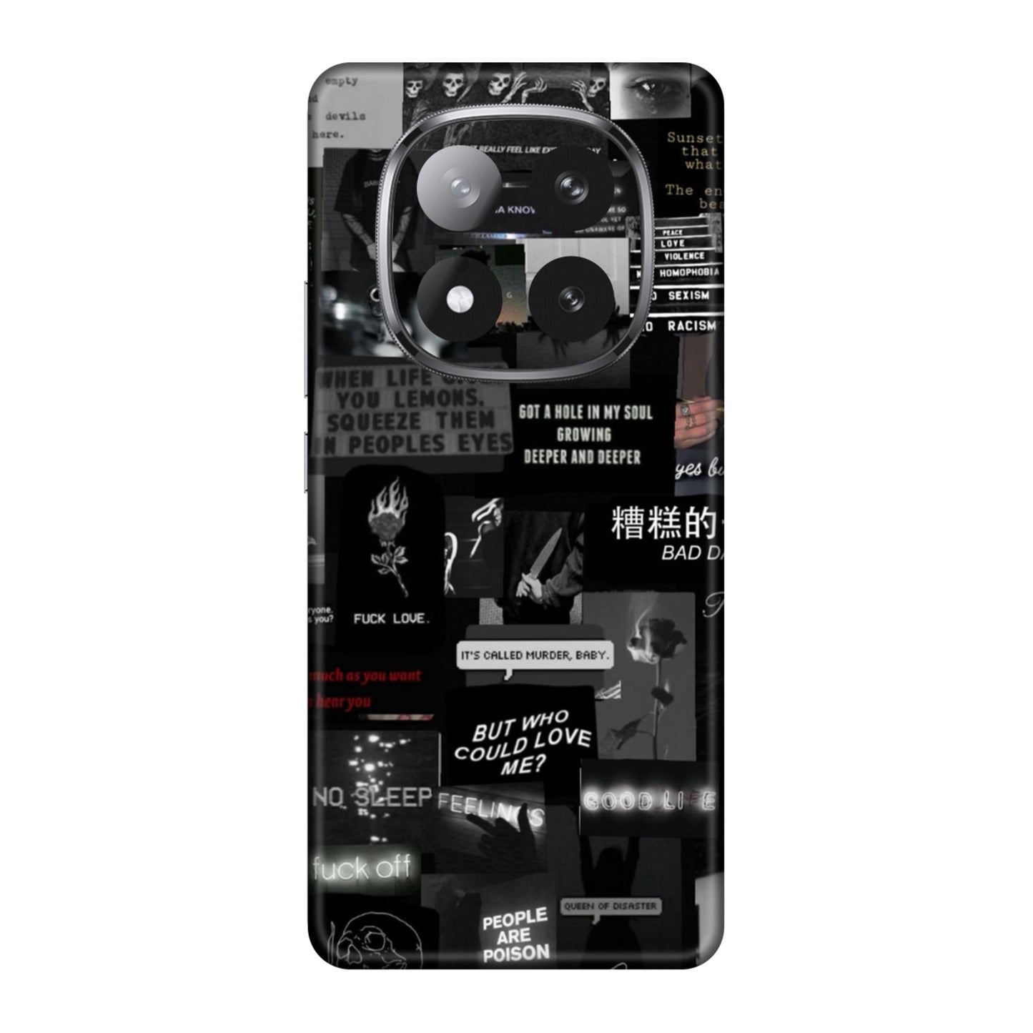 Bad Day Dark Collage Mobile Skin For Redmi Note 14 Pro Plus 5g
