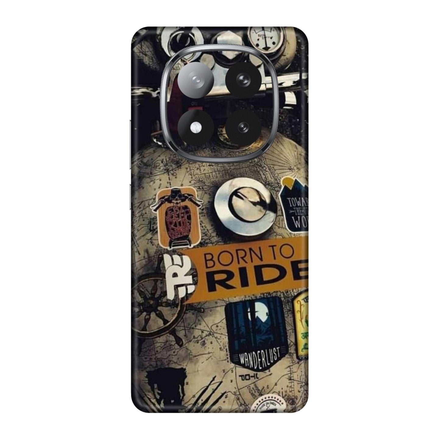 Born to Ride World Map Mobile Skin For Redmi Note 14 Pro Plus 5g