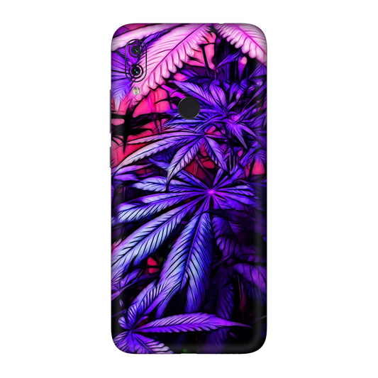 Neon Purple Herb Mobile Skin For Redmi Note 7