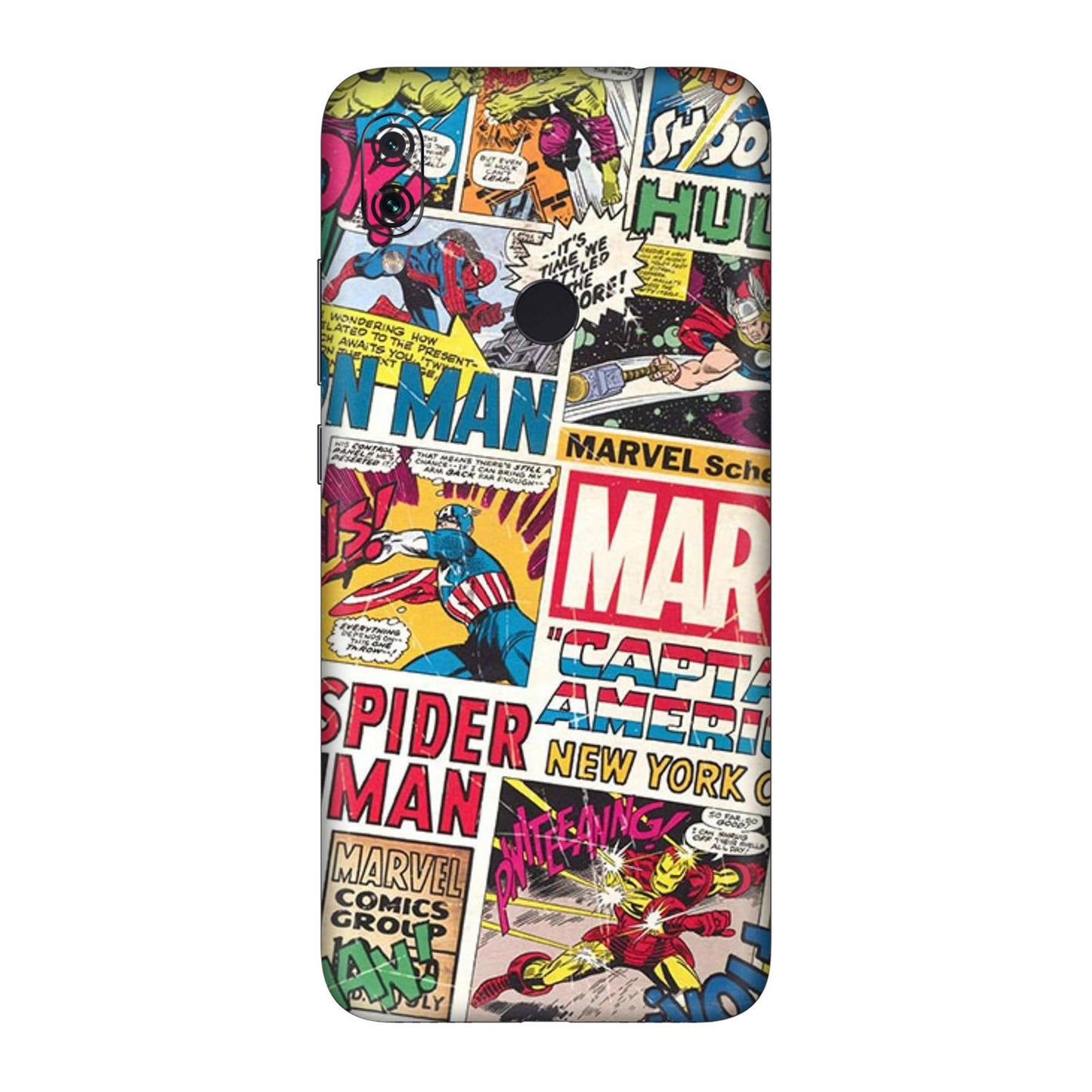 Vintage Marvel Comic Bomb Mobile Skin For Redmi Note 7 Pro