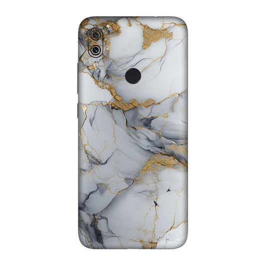 White Gold Luxury Marble Mobile Skin For Redmi Note 7 Pro