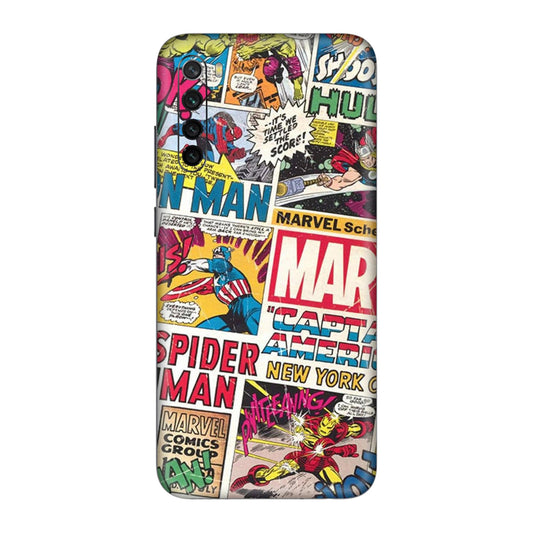 Vintage Marvel Comic Bomb Mobile Skin For Redmi Note 8