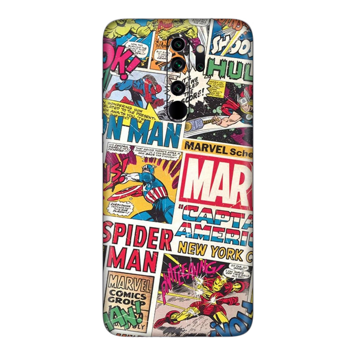 Vintage Marvel Comic Bomb Mobile Skin For Redmi Note 8 Pro