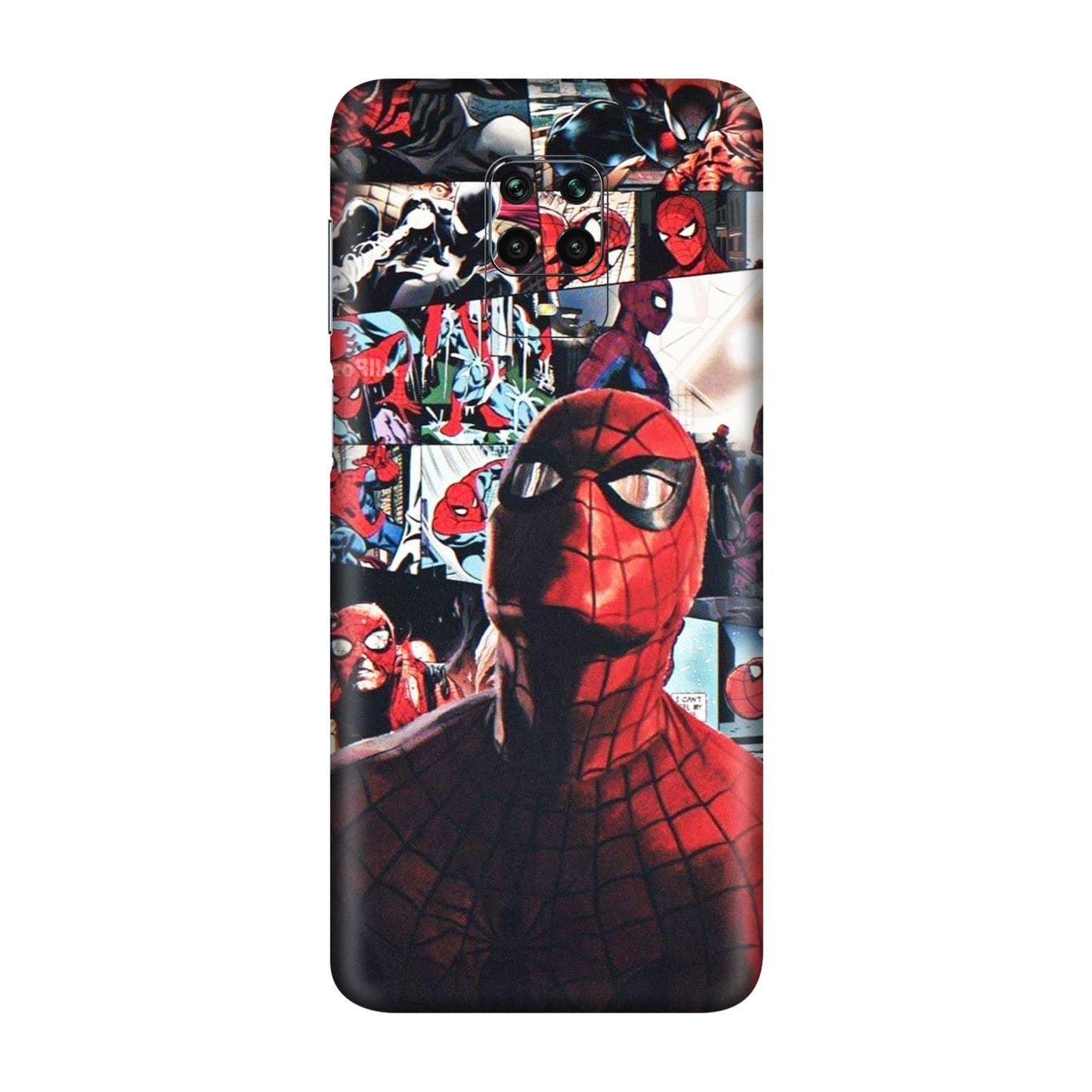 Vintage Spider Man Collage Mobile Skin For Redmi Note 9s