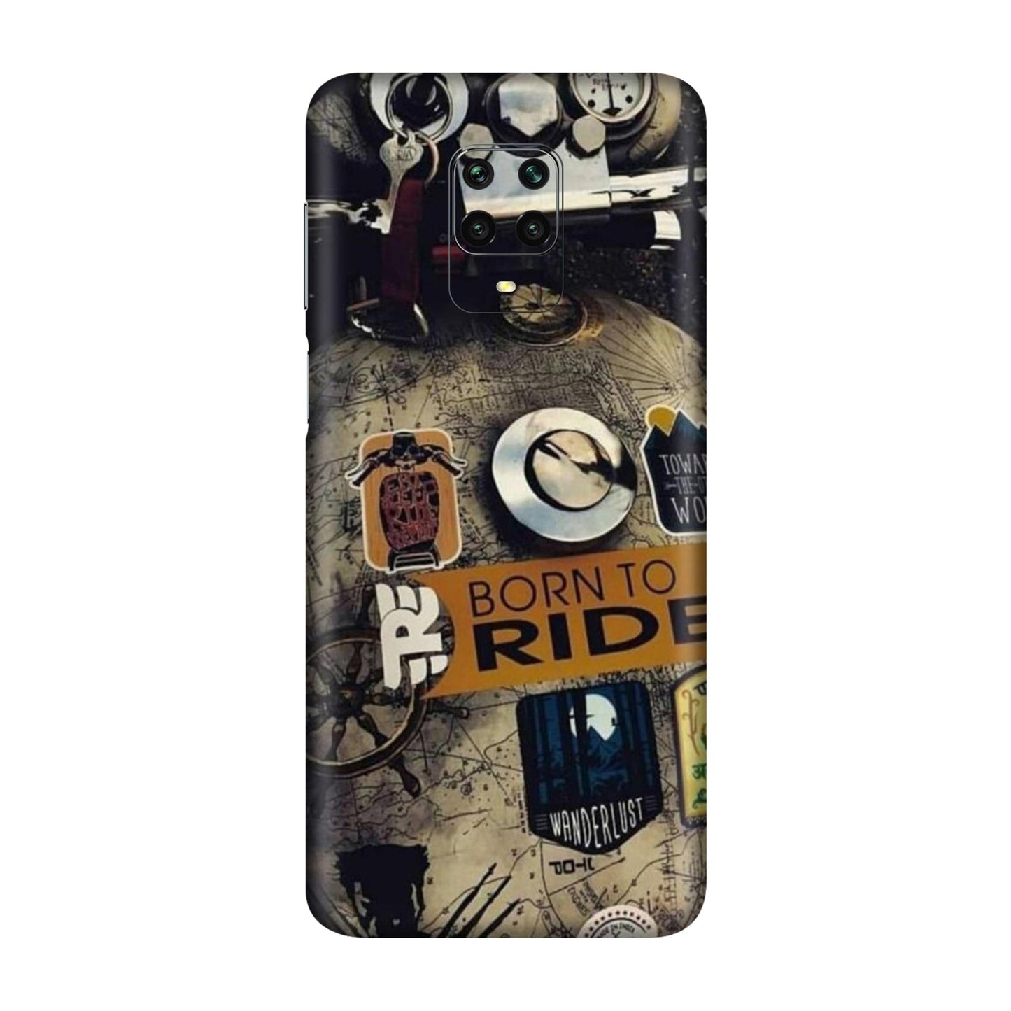 Born to Ride World Map Mobile Skin For Redmi Note 9s