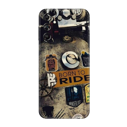 Born to Ride World Map Mobile Skin For Samsung Galaxy A14 5g