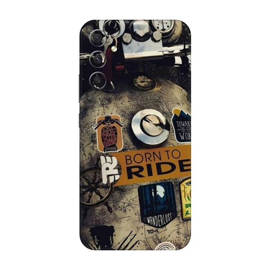 Born to Ride World Map Mobile Skin For Samsung Galaxy A34 5g