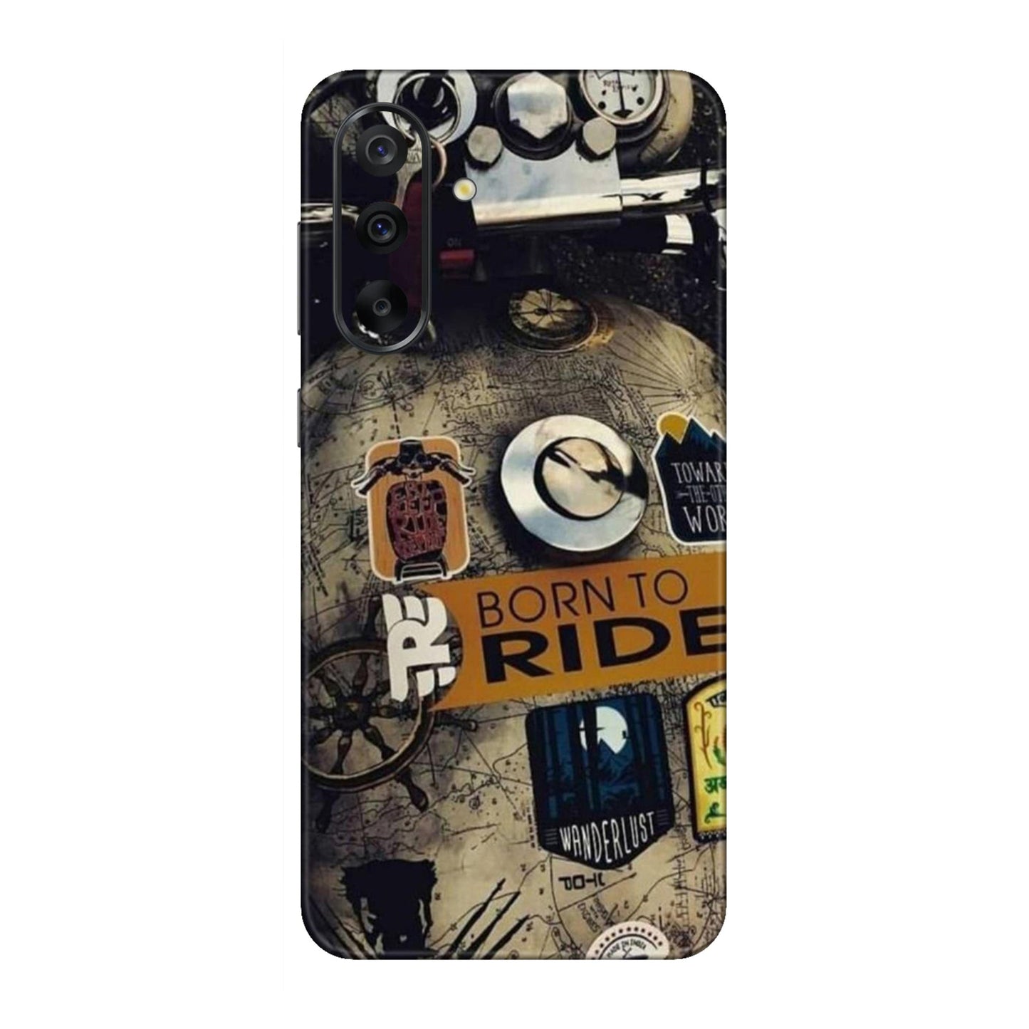 Born to Ride World Map Mobile Skin For Samsung Galaxy A36 5g