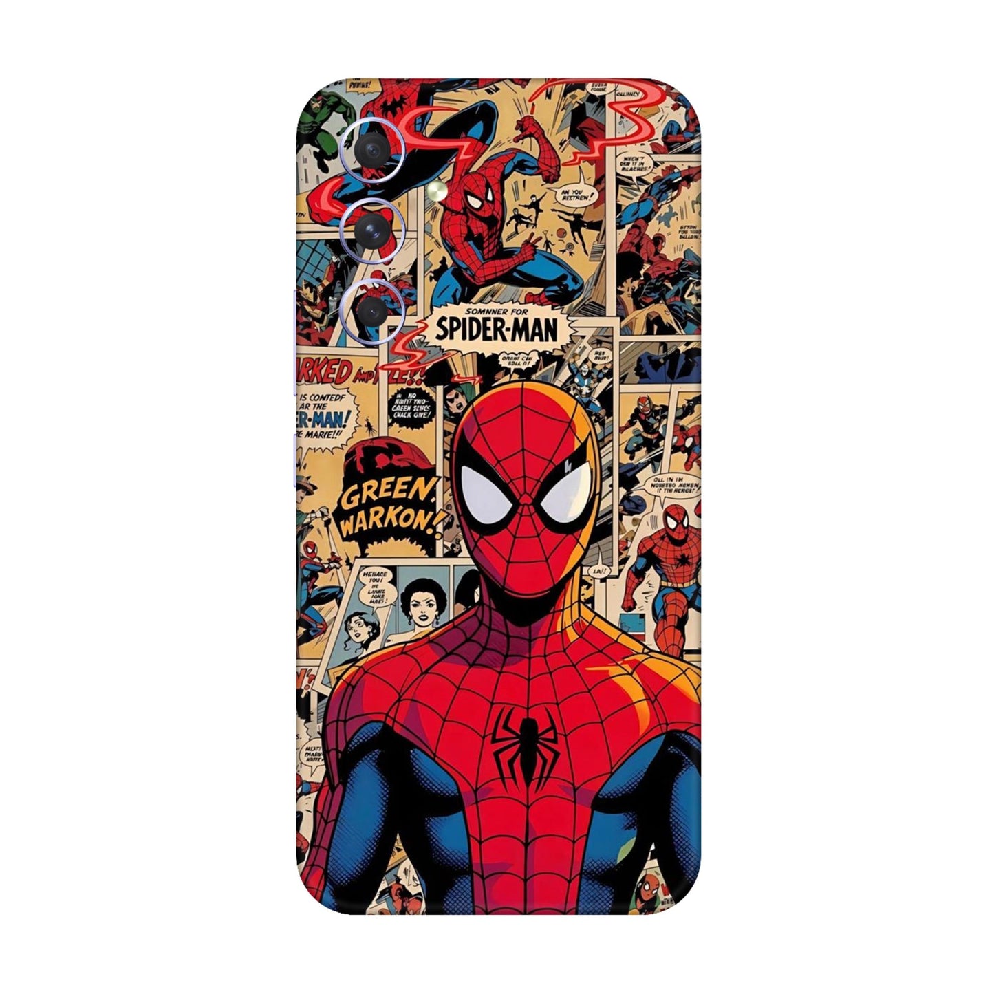 Vintage Comic Panel Spider Man Mobile Skin For Samsung Galaxy A54 5g