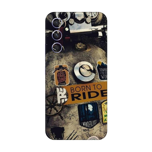 Born to Ride World Map Mobile Skin For Samsung Galaxy A54 5g