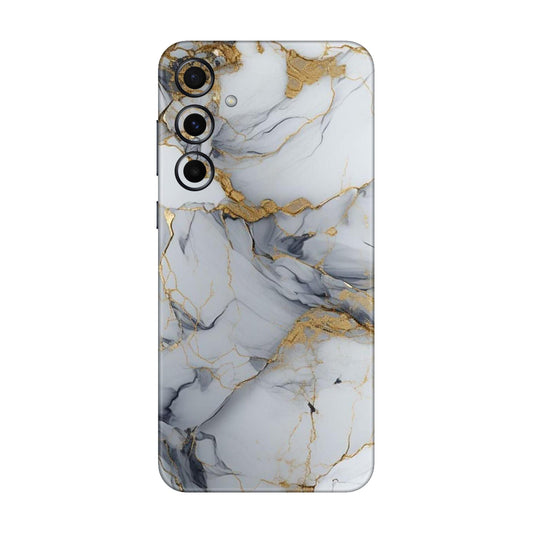 White Gold Luxury Marble Mobile Skin For Samsung Galaxy A55 5g