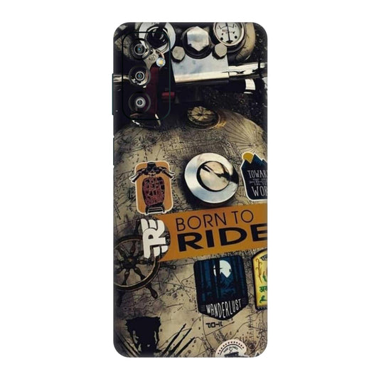 Born to Ride World Map Mobile Skin For Samsung Galaxy F23 5g