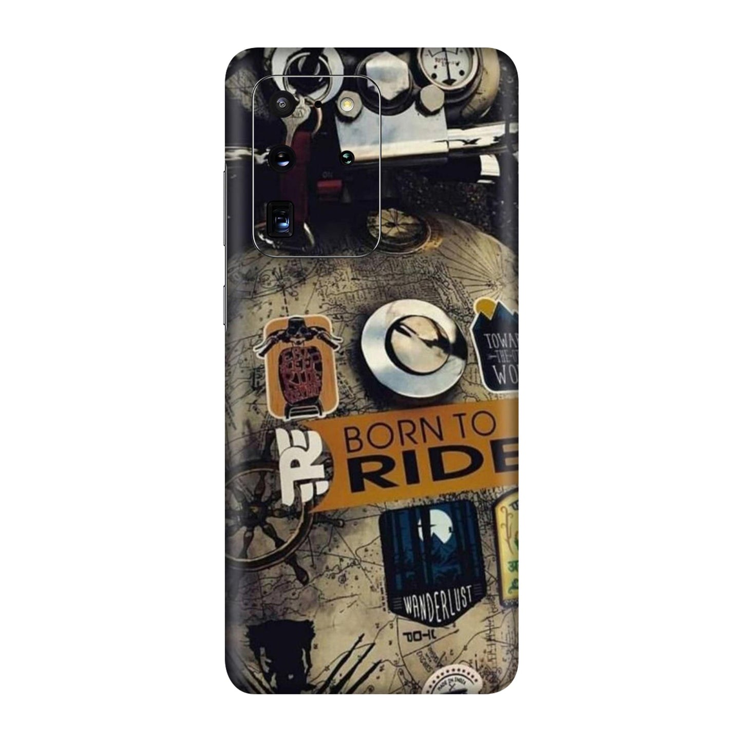 Born to Ride World Map Mobile Skin For Samsung Galaxy S20 Ultra