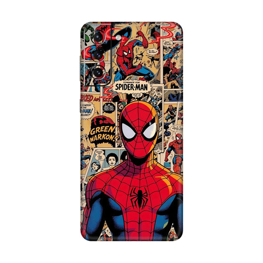 Vintage Comic Panel Spider Man Mobile Skin For Samsung Galaxy S21 5g
