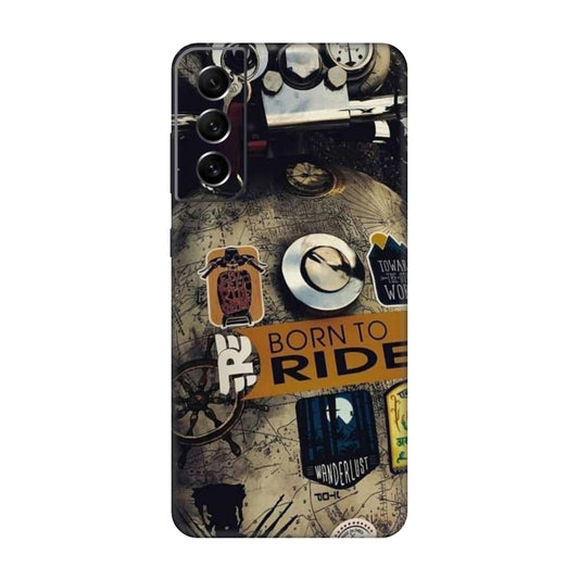Born to Ride World Map Mobile Skin For Samsung Galaxy S21 Fe 5g