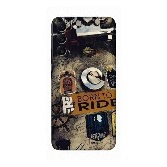 Born to Ride World Map Mobile Skin For Samsung Galaxy S22 Plus
