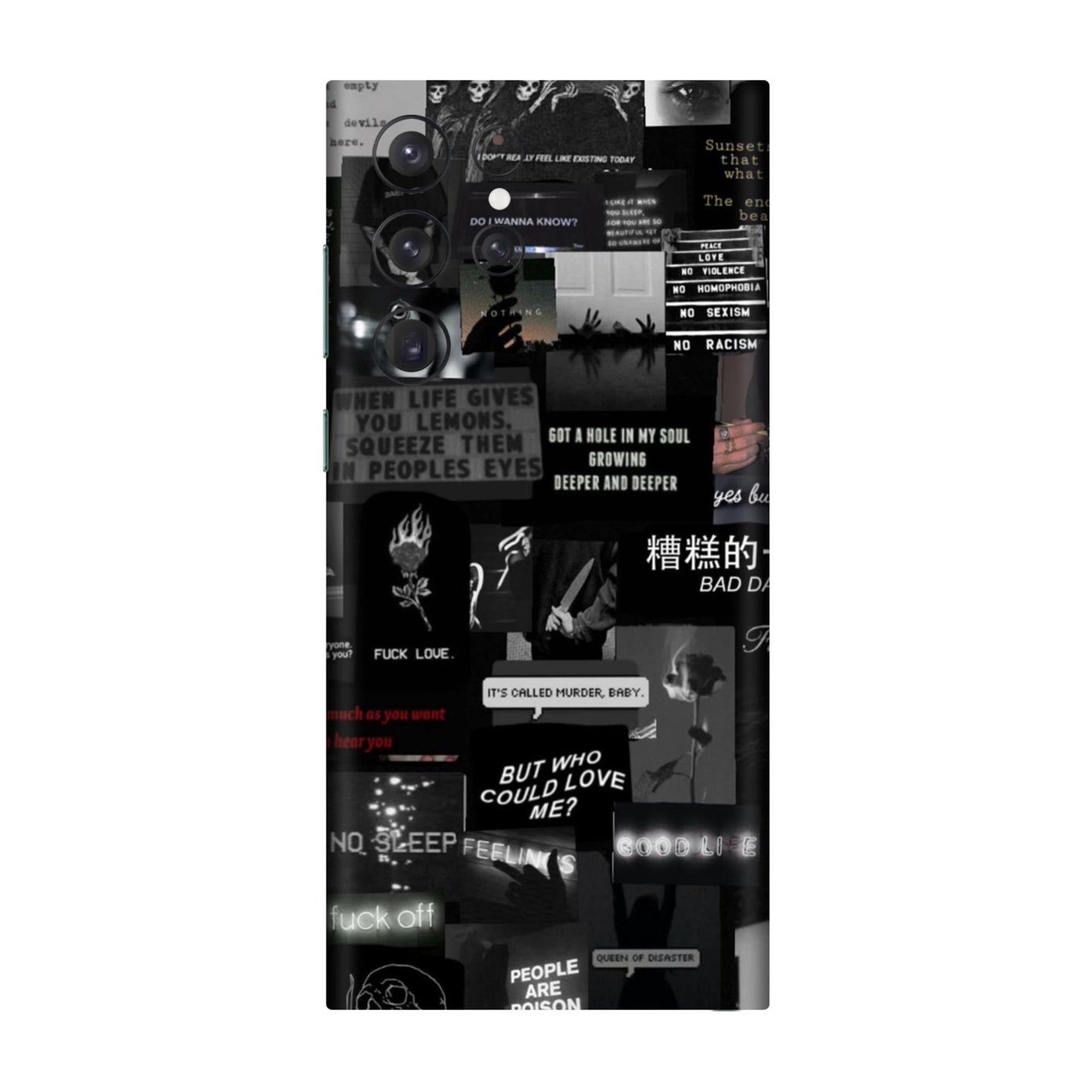 Bad Day Dark Collage Mobile Skin For Samsung Galaxy S22 Ultra