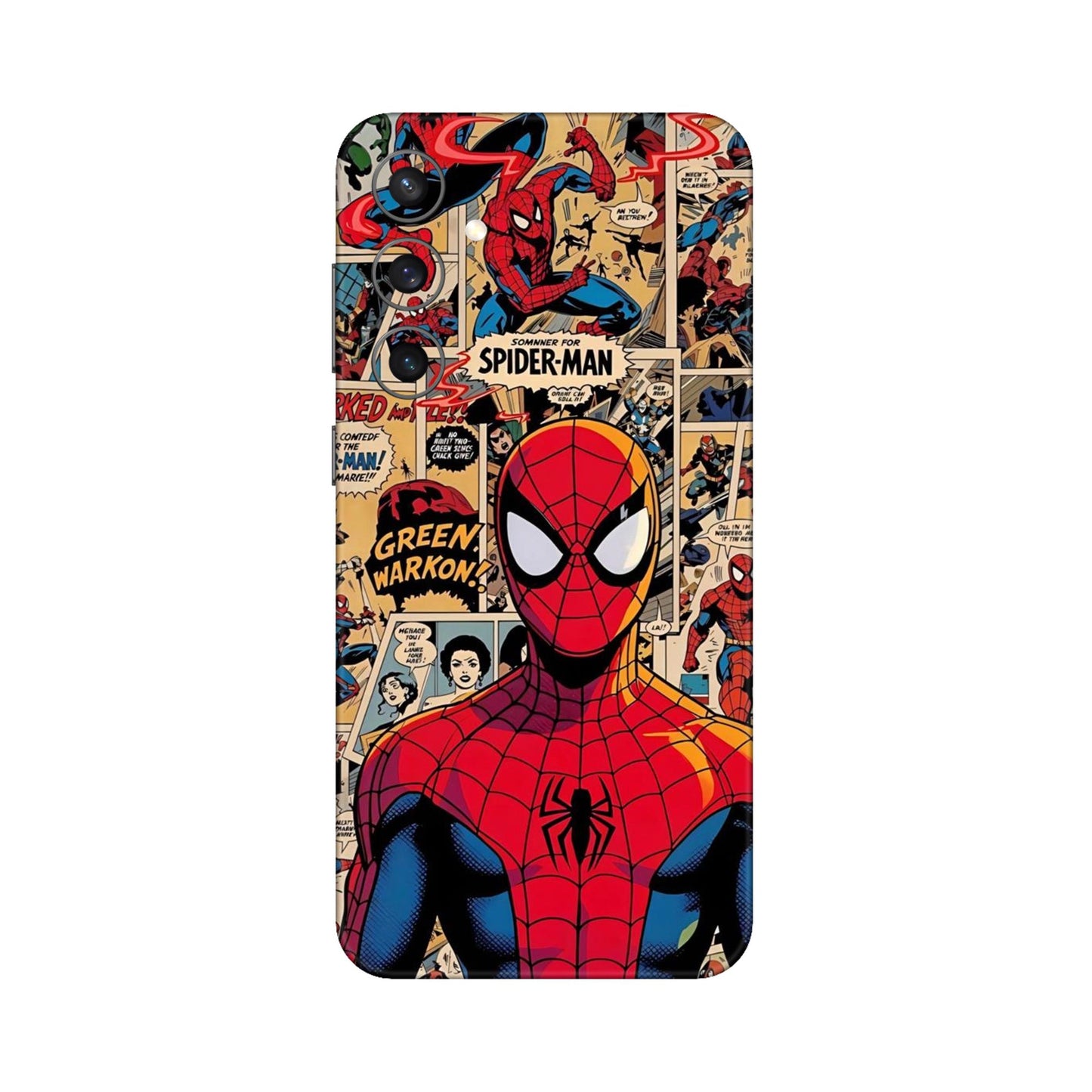 Vintage Comic Panel Spider Man Mobile Skin For Samsung Galaxy S23 Fe 5g