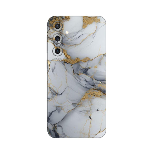 White Gold Luxury Marble Mobile Skin For Samsung Galaxy S23 Fe 5g