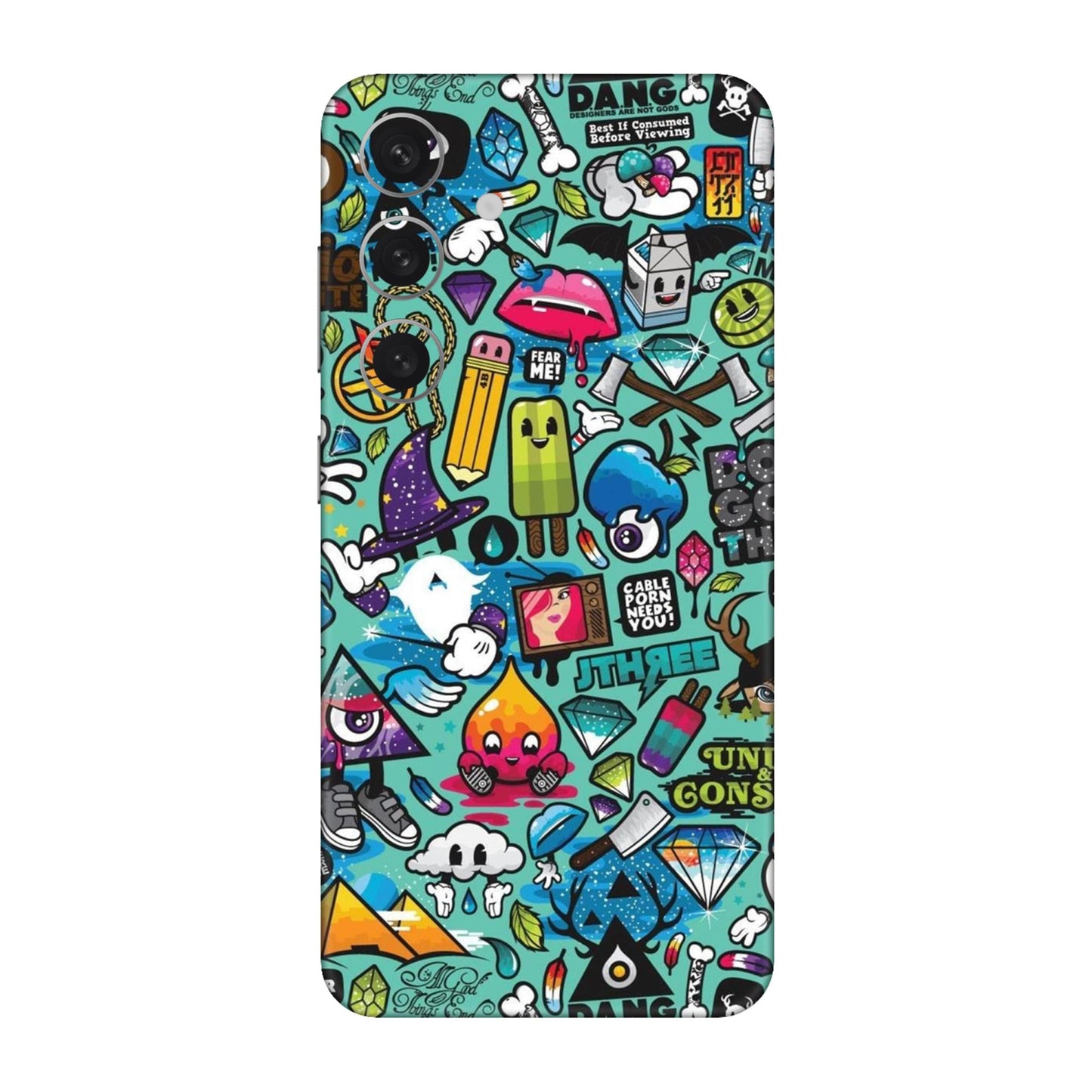 Graffiti Chaos Sticker Bomb Mobile Skin For Samsung Galaxy S24 5g