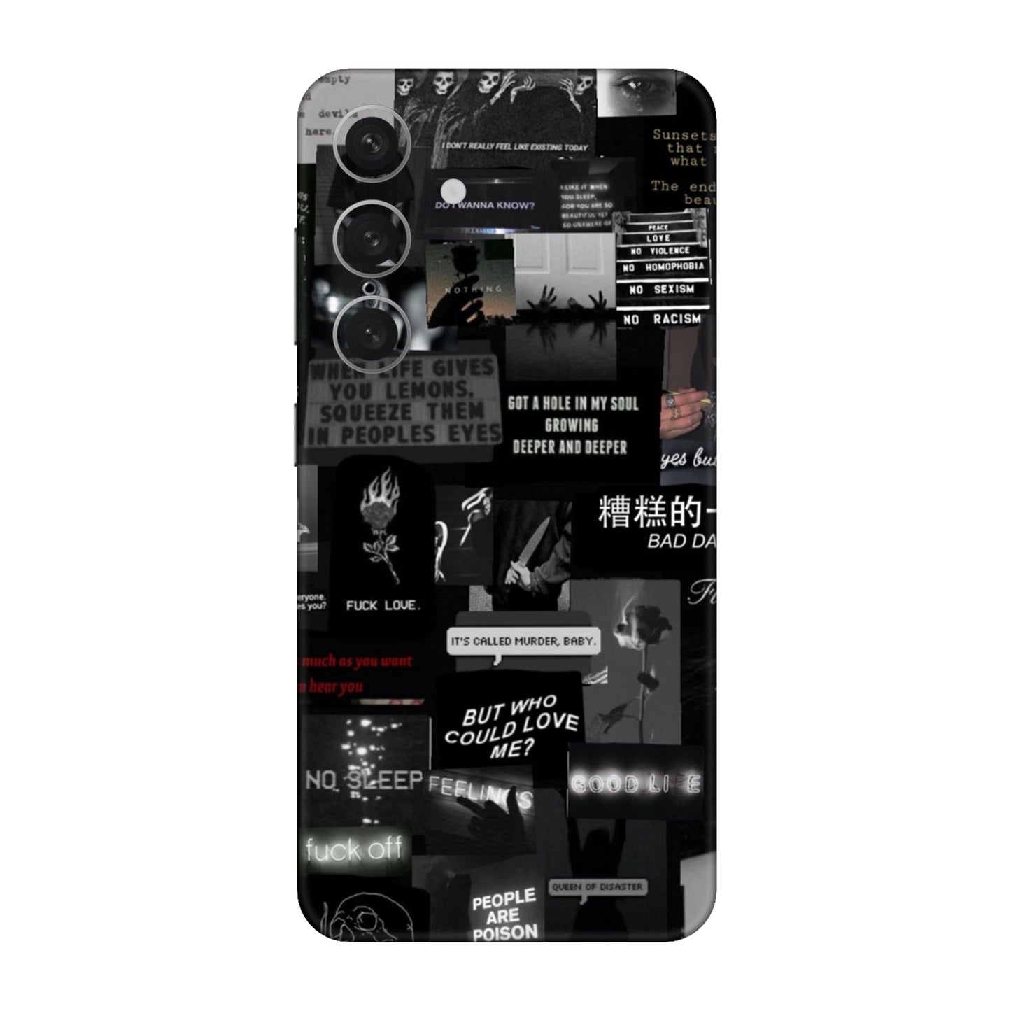 Bad Day Dark Collage Mobile Skin For Samsung Galaxy S24 5g