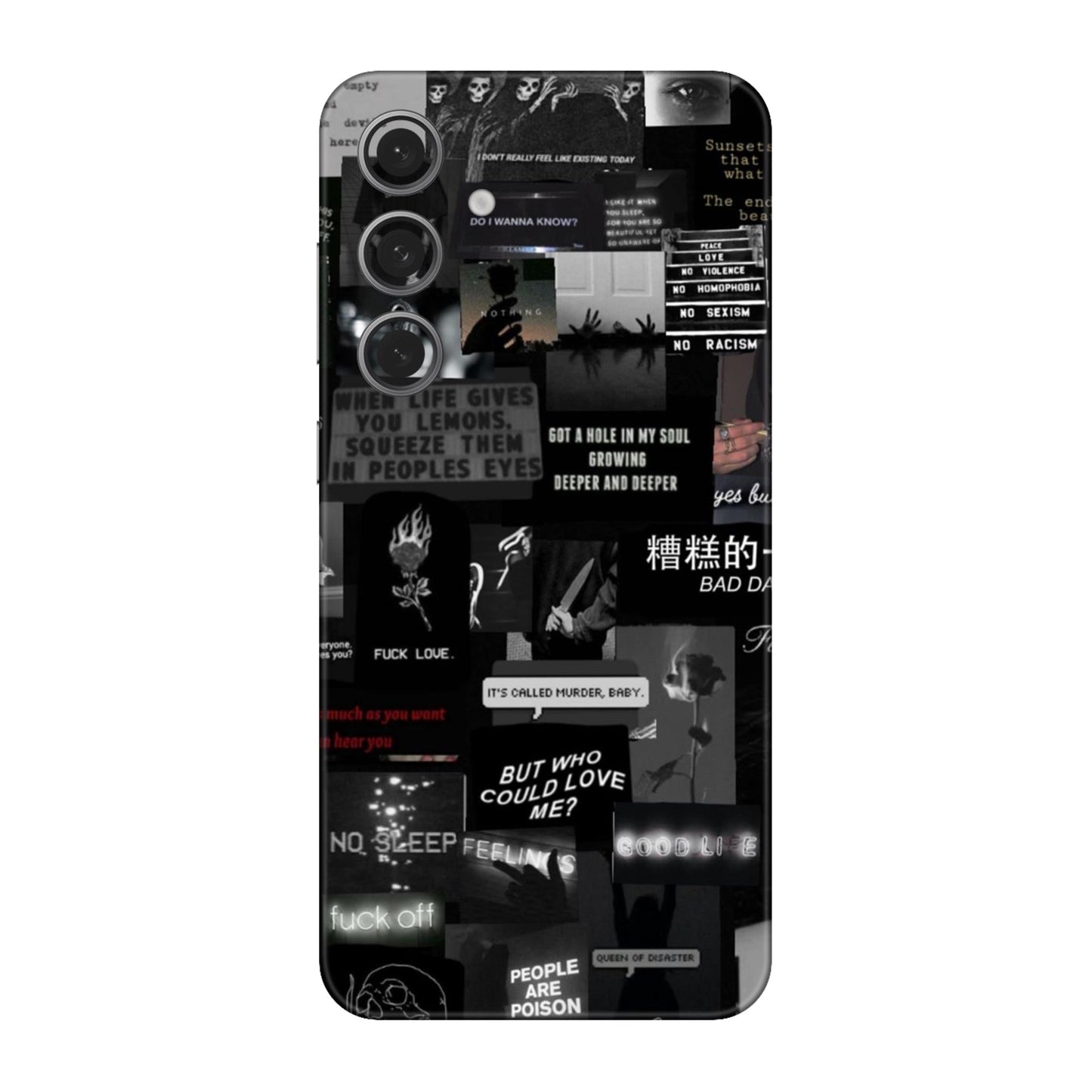 Bad Day Dark Collage Mobile Skin For Samsung Galaxy S24 Fe 5g