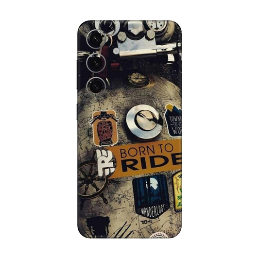 Born to Ride World Map Mobile Skin For Samsung Galaxy S24 Plus 5g