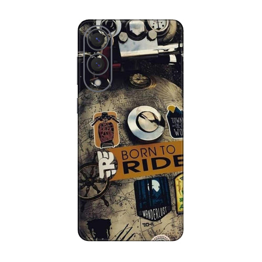 Born to Ride World Map Mobile Skin For Samsung Galaxy S25 Edge 5g