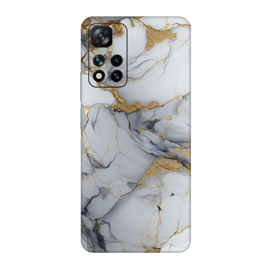 White Gold Luxury Marble Mobile Skin For Xiaomi 11i 5g