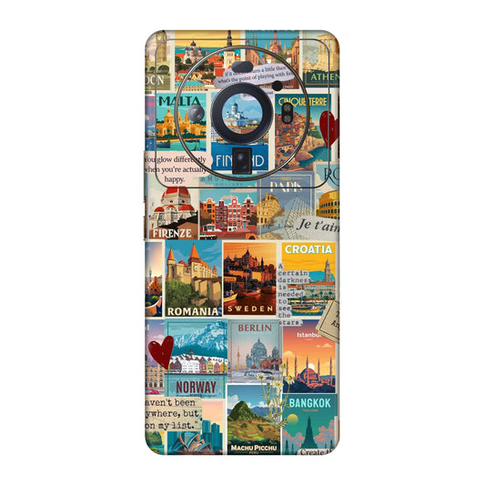 Vintage Travel Sticker Bomb Mobile Skin For Xiaomi 12S Ultra 5g