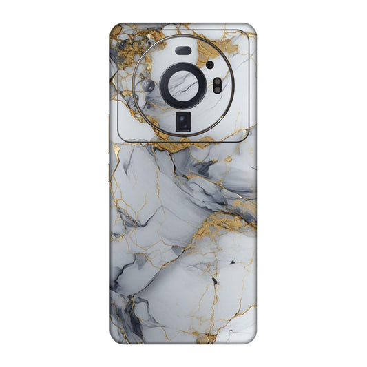 White Gold Luxury Marble Mobile Skin For Xiaomi 12S Ultra 5g
