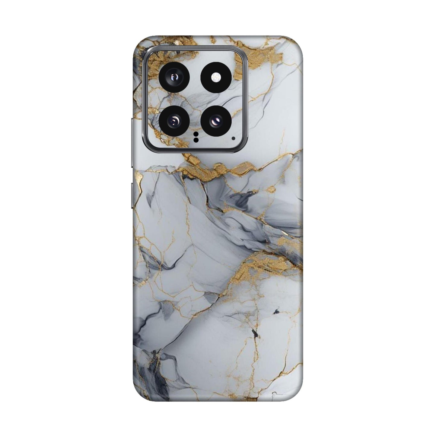 White Gold Luxury Marble Mobile Skin For Xiaomi 14 5g