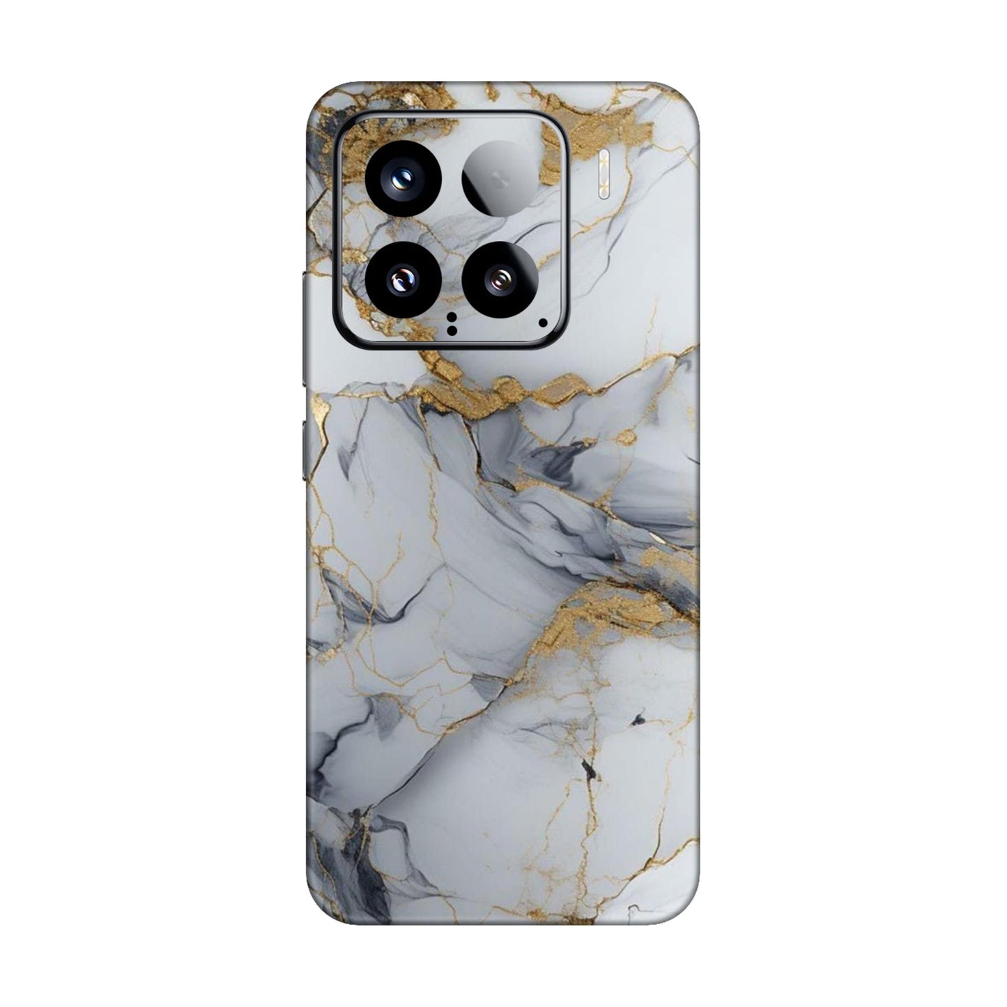 White Gold Luxury Marble Mobile Skin For Xiaomi 15 5g