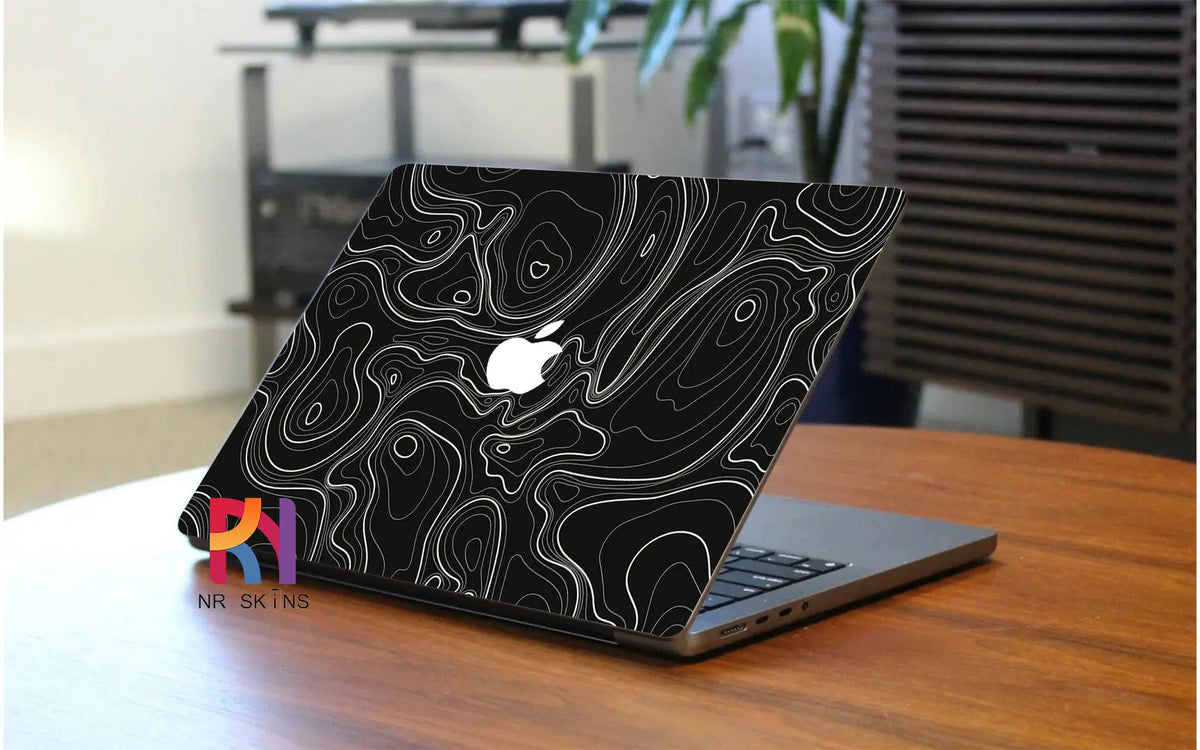 White Strip Laptop 6D Skin - SkinUp