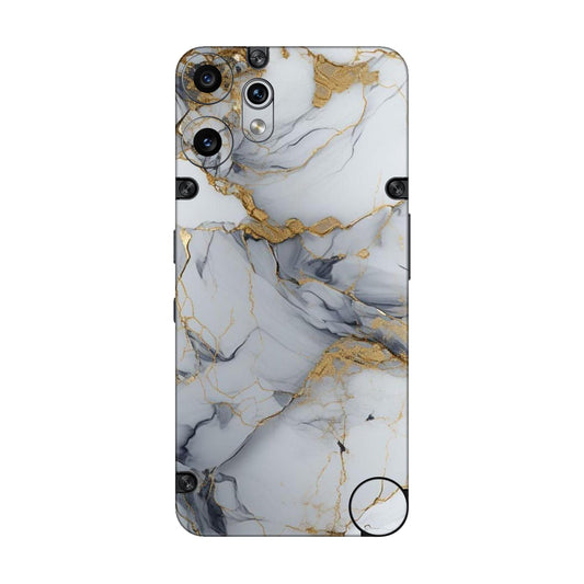 White Gold Luxury Marble Mobile Skin For CMF Phone 2 Pro 5g