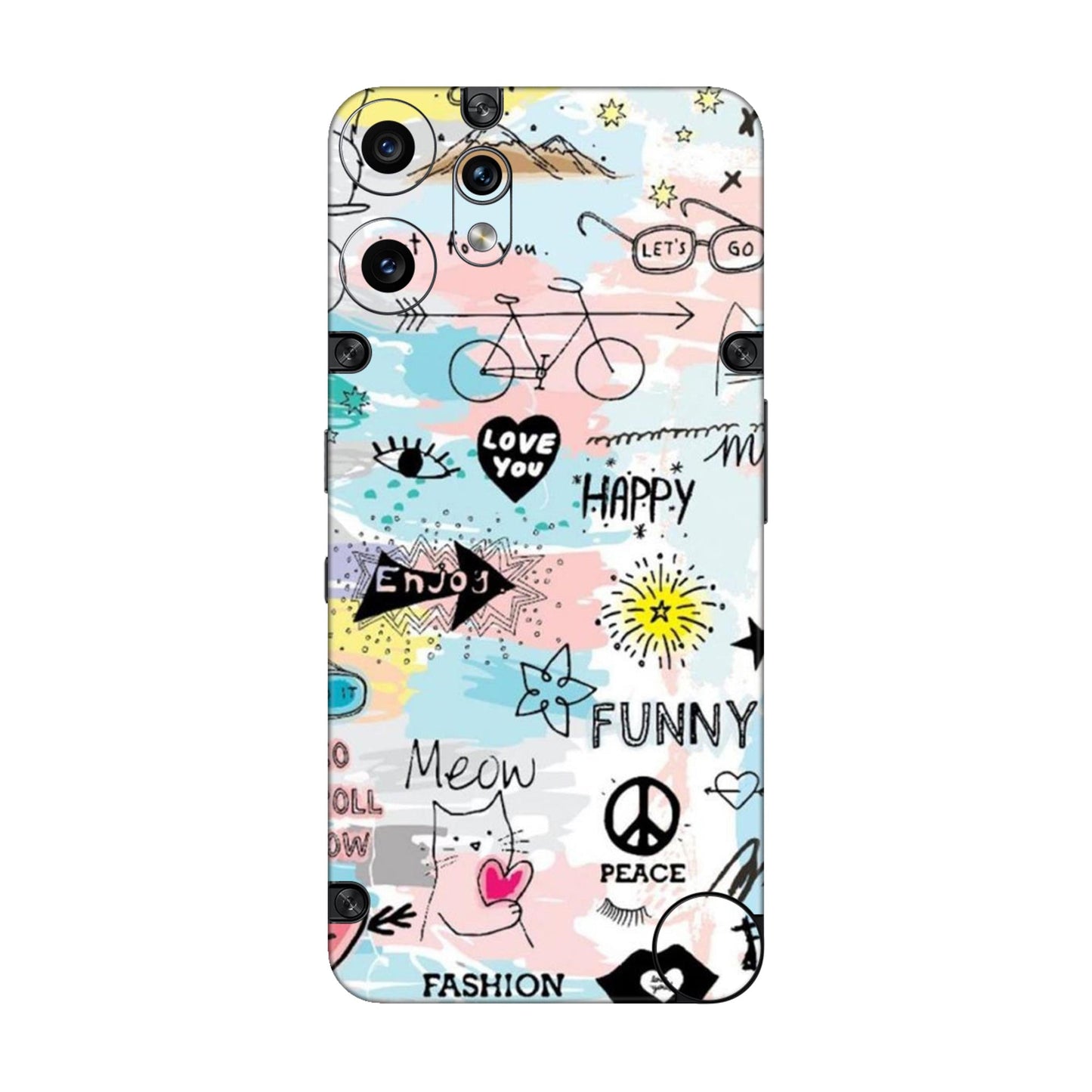 Cat Doodles Pastel Mobile Skin For CMF Phone 2 Pro 5g