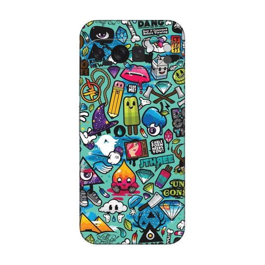 Graffiti Chaos Sticker Bomb Mobile Skin For Google Pixel 9 Pro XL 5g