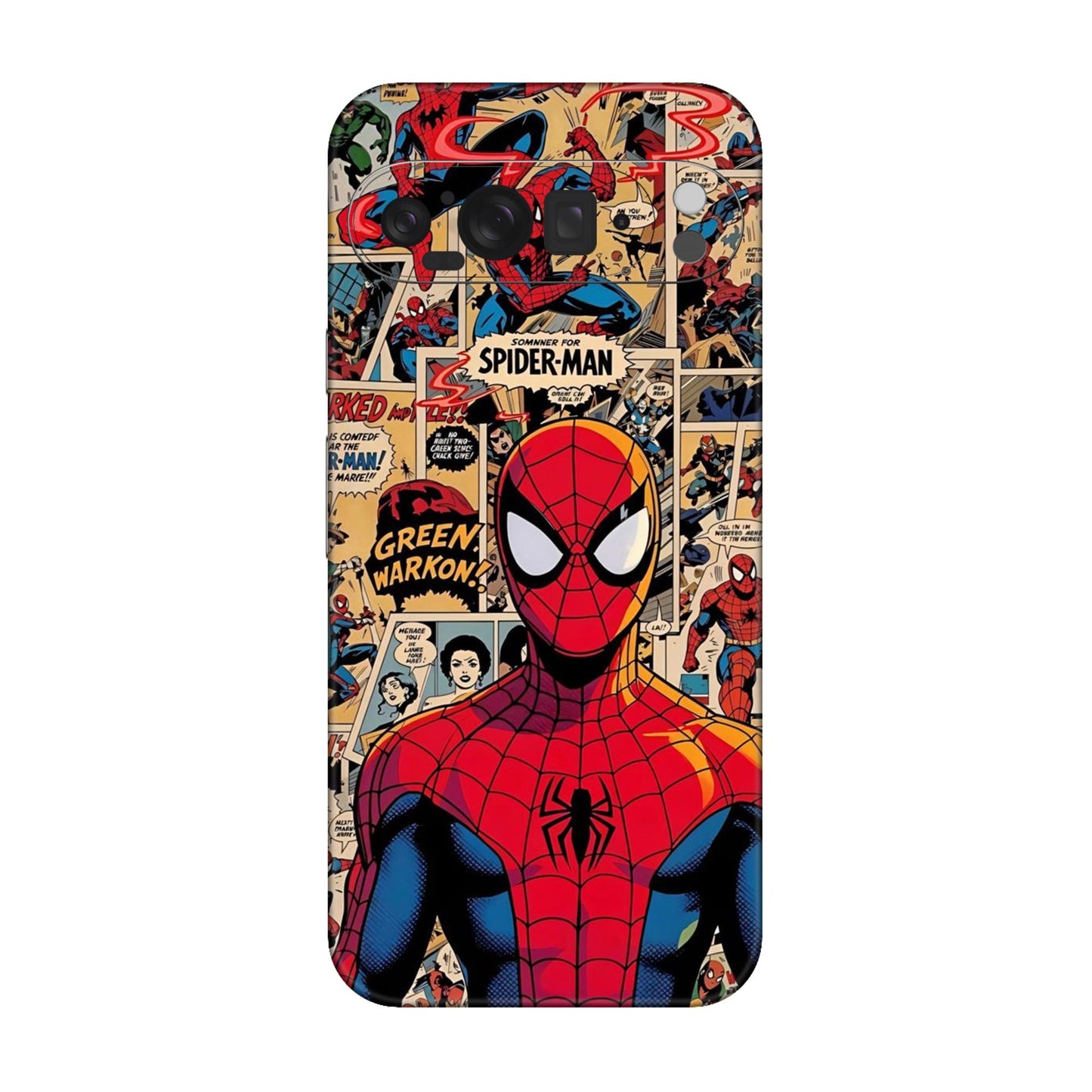 Vintage Comic Panel Spider Man Mobile Skin For Google Pixel 9 Pro XL 5g