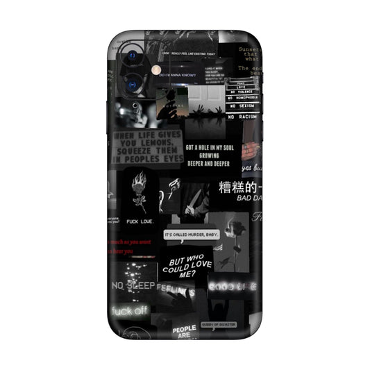 Bad Day Dark Collage Mobile Skin For iPhone 11