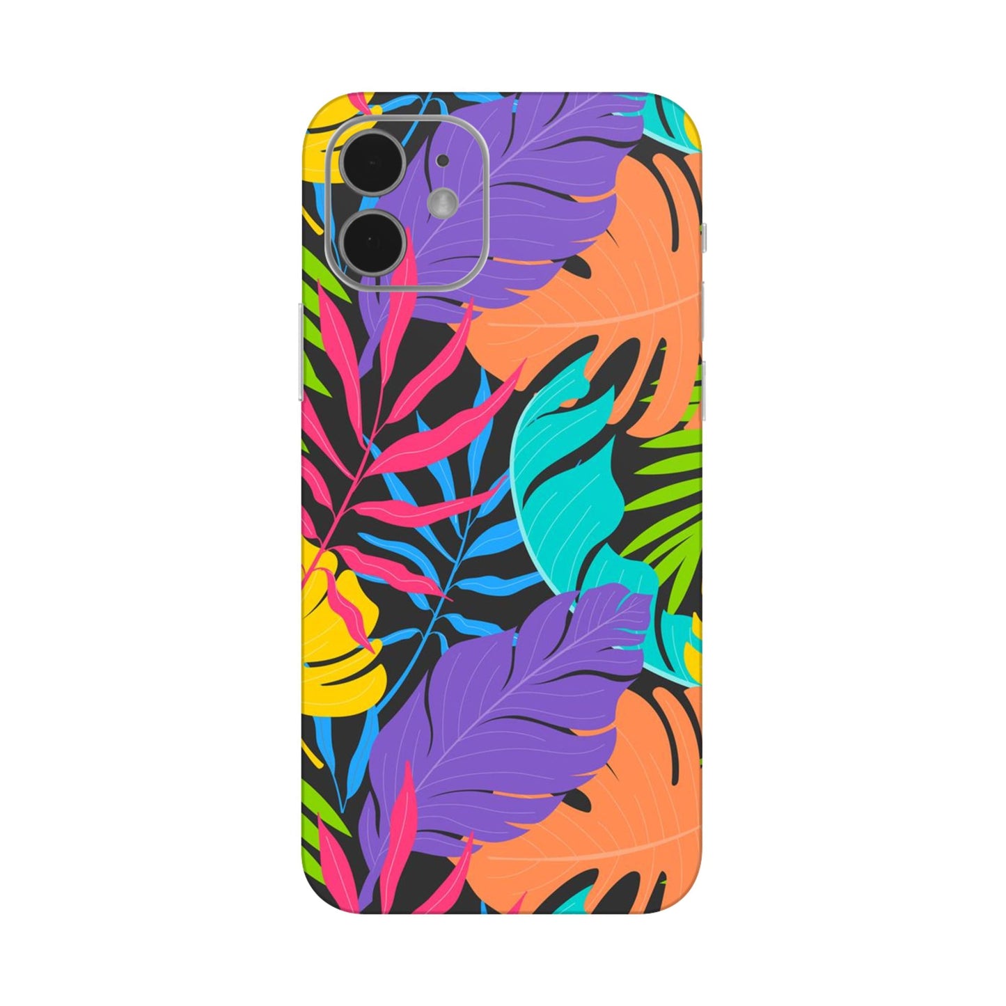 Neon Jungle Leaves Mobile Skin For iPhone 12