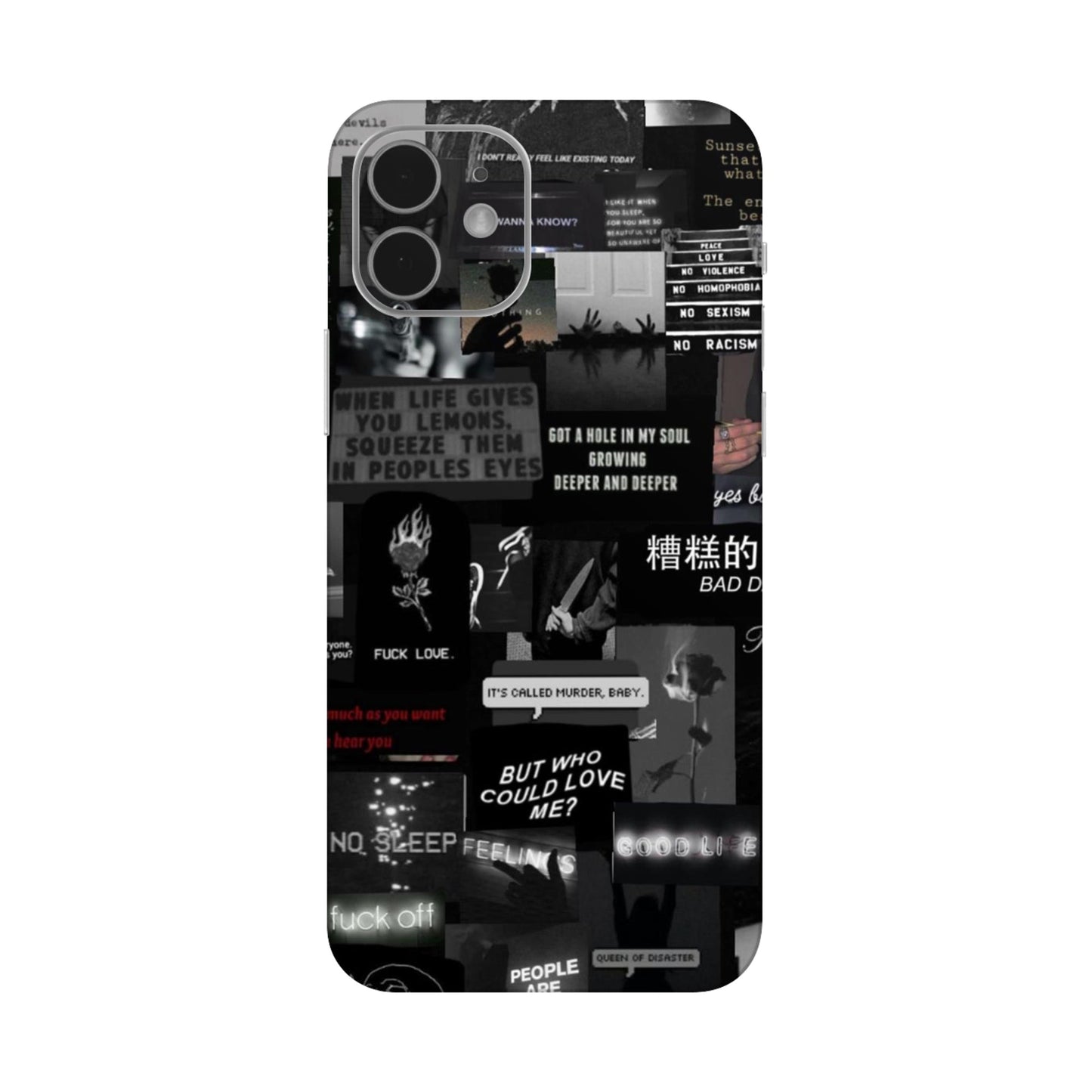 Bad Day Dark Collage Mobile Skin For iPhone 12