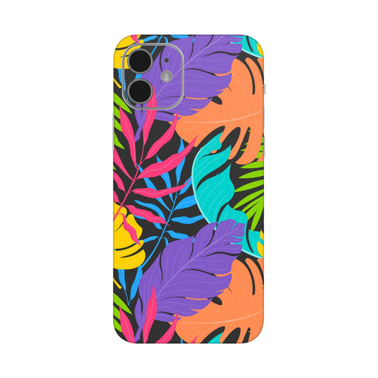 Neon Jungle Leaves Mobile Skin For iPhone 12 Mini
