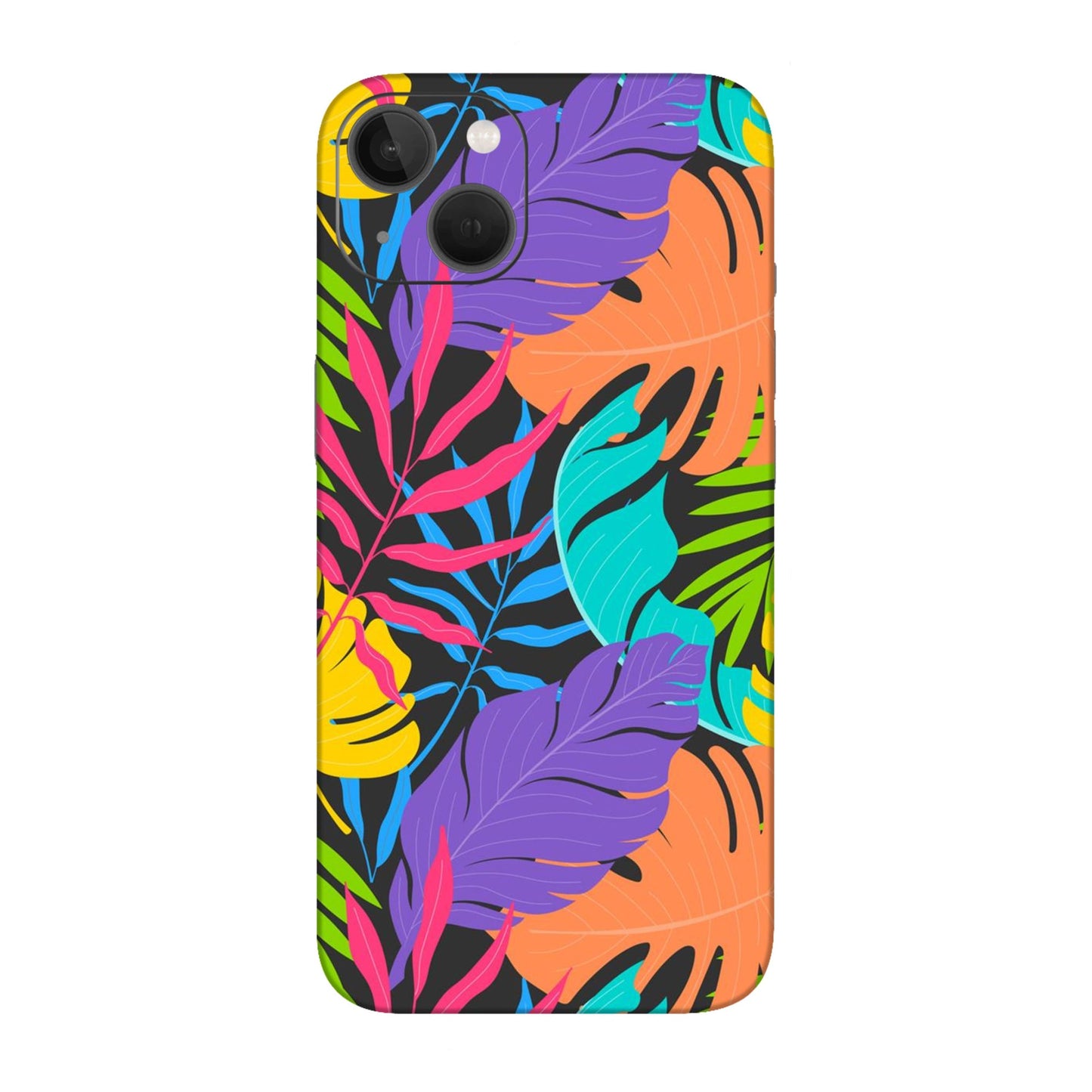 Neon Jungle Leaves Mobile Skin For iPhone 13