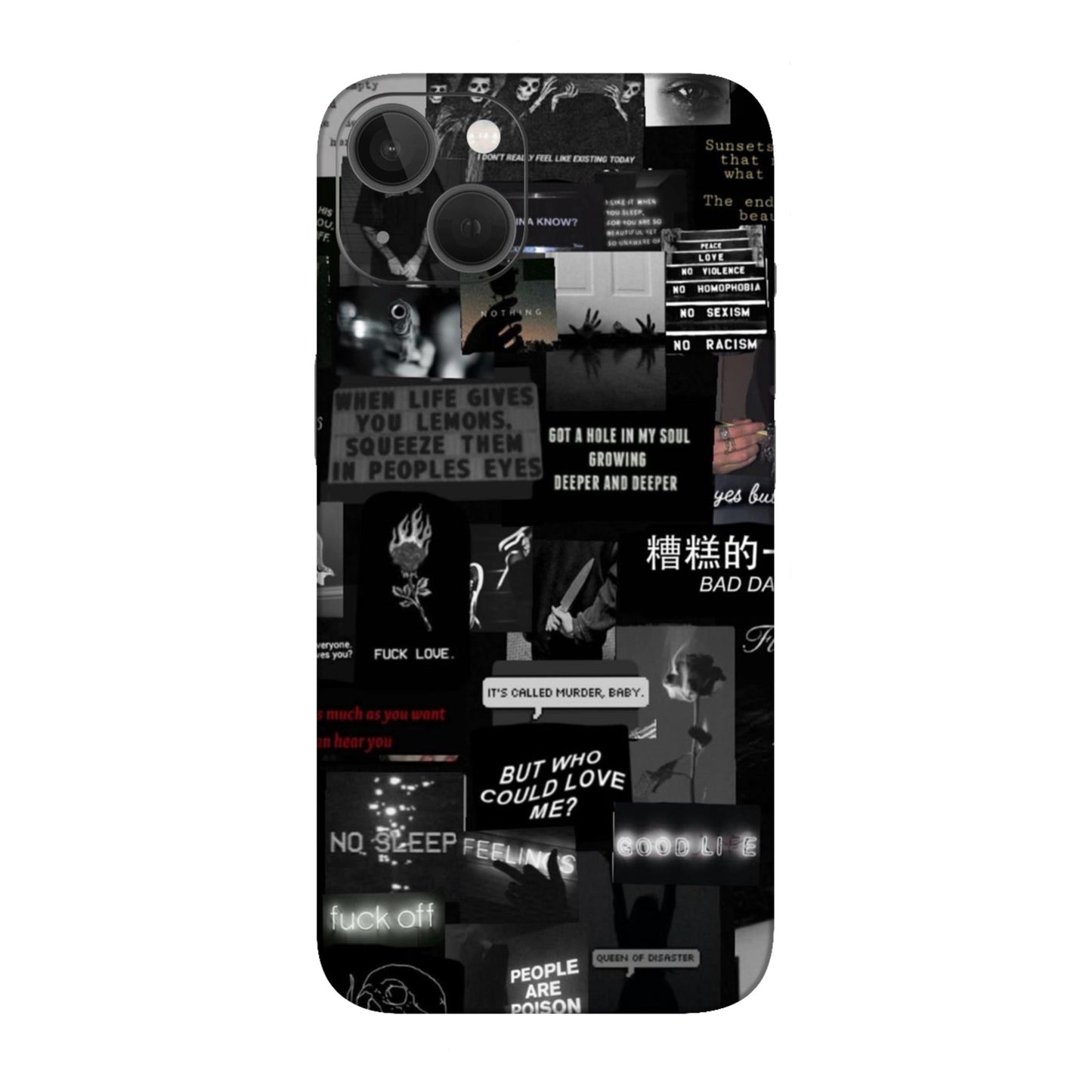 Bad Day Dark Collage Mobile Skin For iPhone 13
