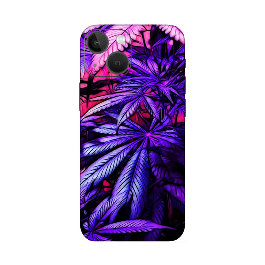 Neon Purple Herb Mobile Skin For iPhone 13 Mini