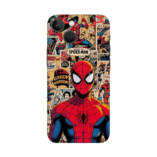 Vintage Comic Panel Spider Man Mobile Skin For iPhone 13 Mini