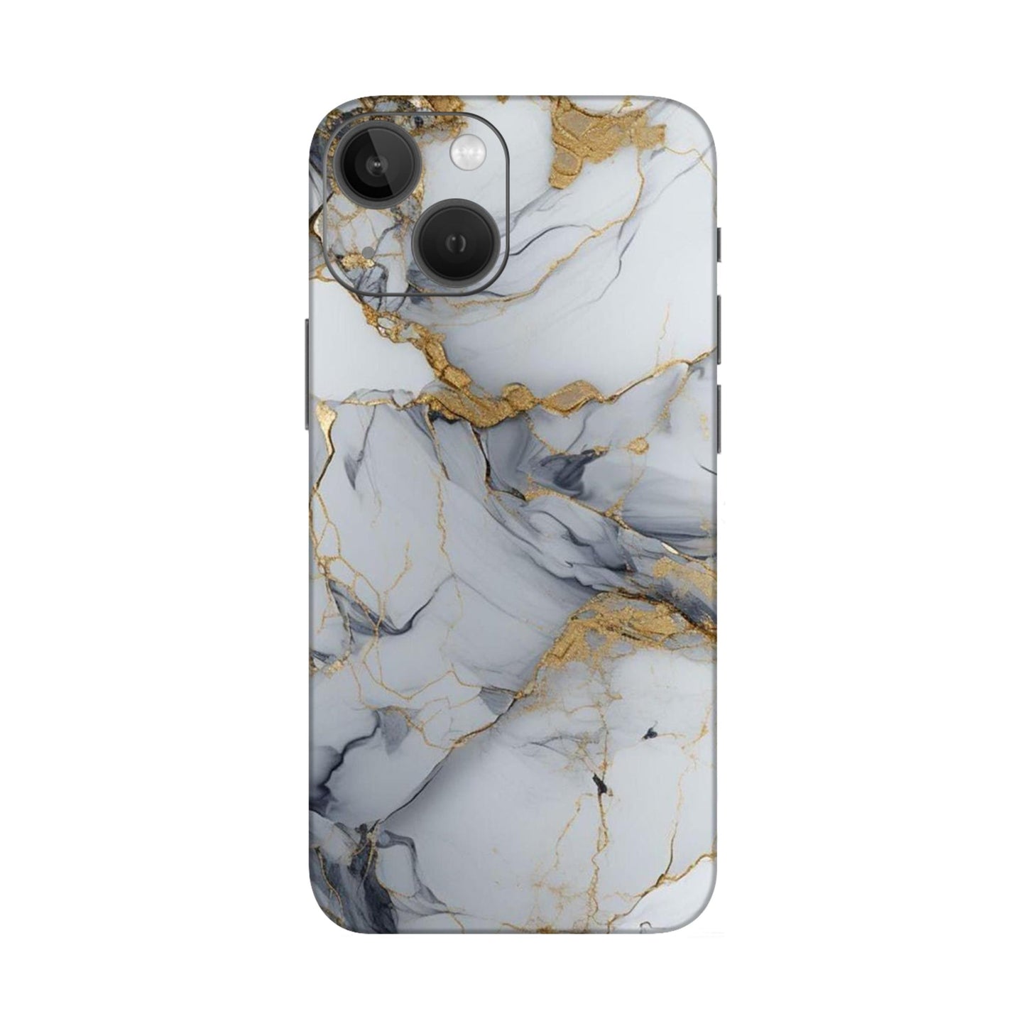 White Gold Luxury Marble Mobile Skin For iPhone 13 Mini